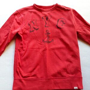 Gap Boys Sweatshirt Red Pullover NYC Anchor XL 12